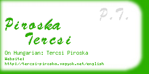 piroska tercsi business card